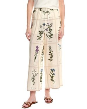 Max Mara Lory Silk Trouser - Natural