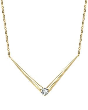 Genevive Jewelry Chevron Necklace - Metallic