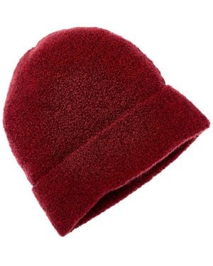 Amicale Cashmere Boucle Cashmere-Blend Hat - Red