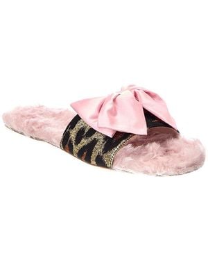 Miu Miu Satin Bow Sandal - Pink