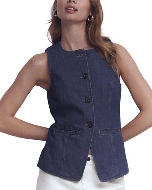 Boden Denim Waistcoat - Blue
