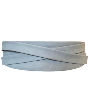Ada Classic Wrap Leather Belt - Grey