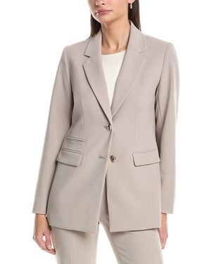 Anne Klein Peak Lapel Jacket - Grey