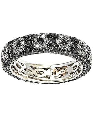 Suzy Levian CZ Jewelry Suzy Levian Cz Flower Eternity Ring - White