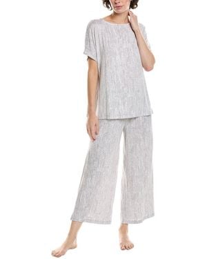 DKNY 2Pc Top & Pant Set - White