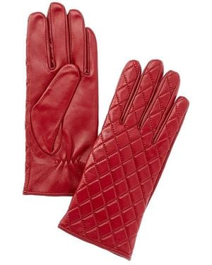Phenix Cashmere-Lined Leather Gloves - Red