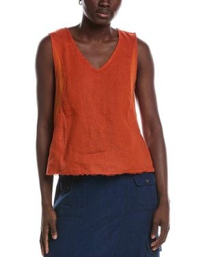 XCVI Estine Linen-Blend Tank Top - Red