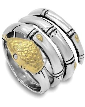 Samuel B. 18k & Silver Wraparound Snake Ring - White