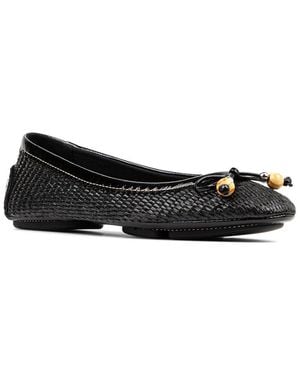 Donald J Pliner Rosita Raffia Ballerina - Black