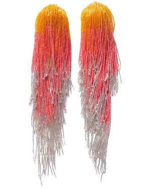 Carolina Herrera Tassel Earrings - Red