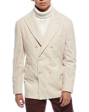 Brunello Cucinelli Cashmere-Blend Corduroy Blazer - Natural