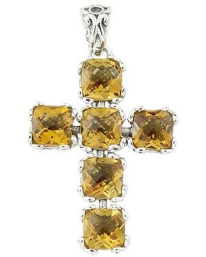 Samuel B. 3.50 Ct. Tw. Citrine Pendant - White