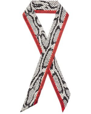 Jimmy Choo Logo Silk Scarf - Black