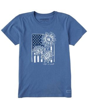 Life Is Good. Crusher T-Shirt - Blue