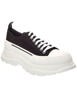 McQueen Tread Slick Canvas Trainer - White
