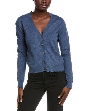 Minnie Rose Cashmere-Blend Cardigan - Blue