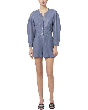 IRO Majunga Leather Playsuit - Blue