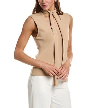 Endless Rose Neckband Knitted Top - White