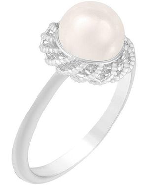 Splendid 7-7.5Mm Pearl Cz Ring - White