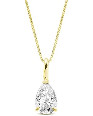 Amairah 14K 4.00 Ct. Tw. Lab-Grown Diamond Solitaire Pendant Necklace - Metallic