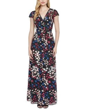JS Collections Sybil Column Gown - Blue