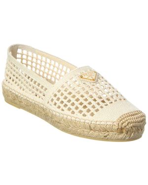 Prada Logo Espadrille - Natural