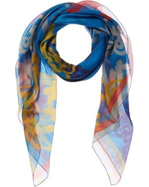 MCM Silk-blend Scarf - Blue