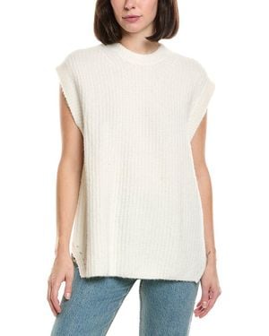 LaBiz Wool & Alpaca-Blend Jumper Vest - White