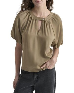 DKNY Bubble Sleeve Top - Green