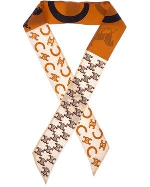 Celine Silk Neck Bow - Metallic