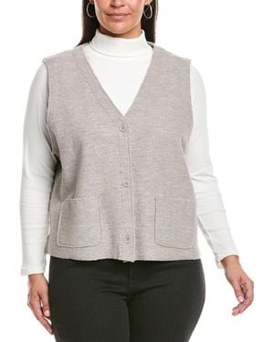 Eileen Fisher Plus Wool Vest - Grey