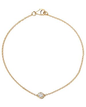 MaxColor Solitaire 0.15 Ct. Tw. Lab-Grown Diamond 14K Bracelet - Metallic