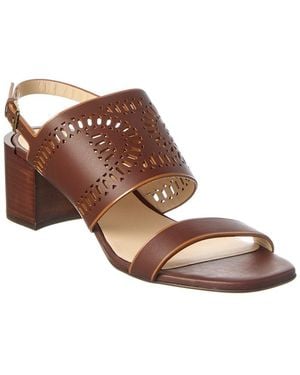 Tod's Logo Leather Sandal - Brown
