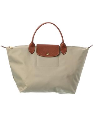 Longchamp Le Pliage Medium Canvas Handbag - Brown
