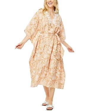 Roberta Roller Rabbit Amanda Nella Silk-blend Caftan - Natural