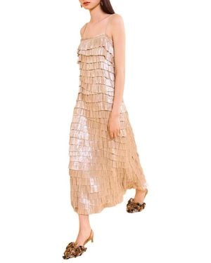 Ulla Johnson Samara Midi Layered Dress - Natural