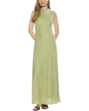 Alexia Admor Nalani Mock Neck Sleeveless Maxi Dress - Green