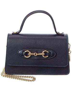 Persaman New York Reagan Leather Shoulder Bag - Blue