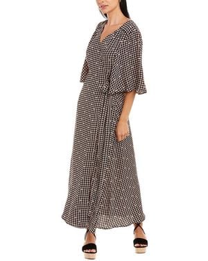 Traffic People Reckless Wrap Midi Dress - Brown