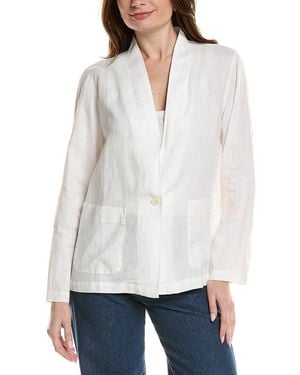 Eileen Fisher Button Jacket - White