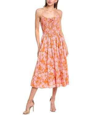 Hutch Spencer Midi Dress - Orange