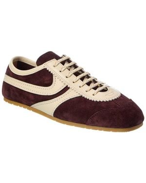 Dries Van Noten Panelled Suede & Leather Trainer - Brown