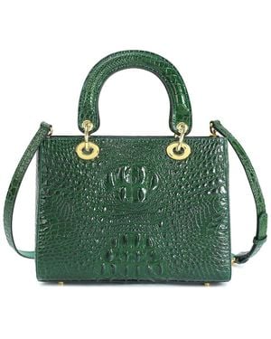 Tiffany & Fred Paris Alligator-Embossed Leather Satchel - Green