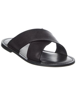 Todd Synder X Champion Tuscan Leather Criss Cross Sandal - Black