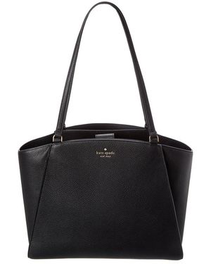 Kate Spade Brim Pebbled Leather Laptop Tote - Black