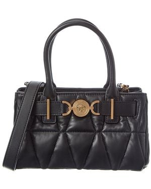 Versace Medusa Quilted Leather Tote - Black