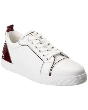 Christian Louboutin Fun Louise Junior Leather Trainer - White
