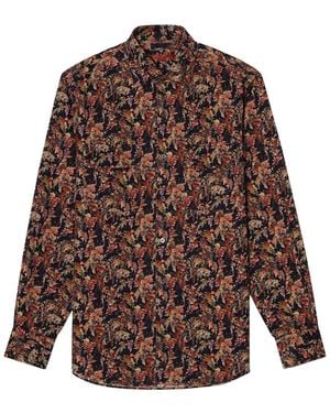 Robert Talbott Morgan Workshirt Vineyard Print Shirt - Brown