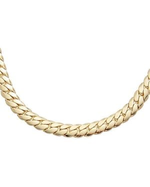 Juvell 18K Plated Cuban Link Necklace - Metallic
