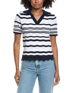 Laundry by Shelli Segal Mermaid Short Sleeve Sweater - Blue